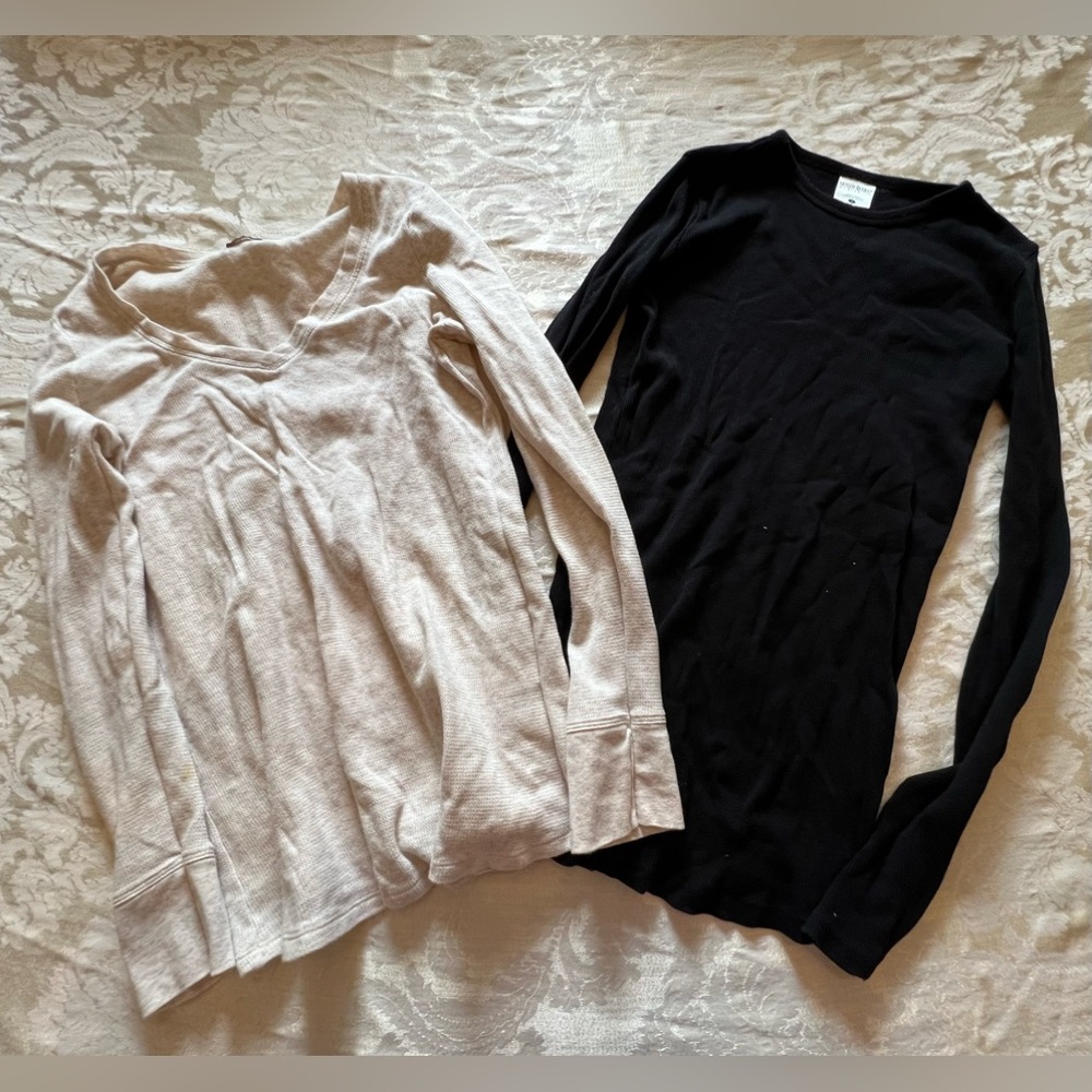Motherhood and Old Navy Long Sleeve Maternity Cotton Tee’s